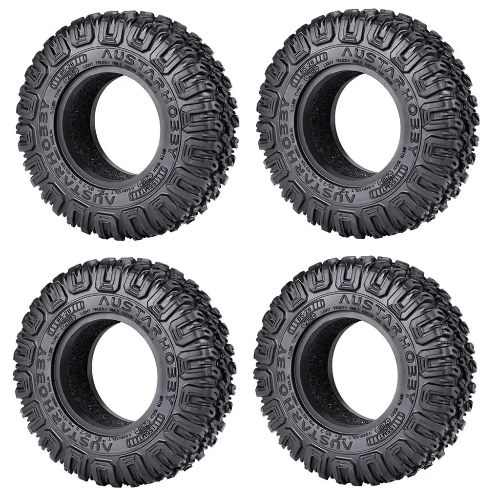 

4 шт., детали для радиоуправляемых автомобилей, 1,55 дюйма, покрышки для любой местности, резиновые шины и поролоновые вставки для 1/18 Axial AX90069 UTB18, капа, MST, JIMNY