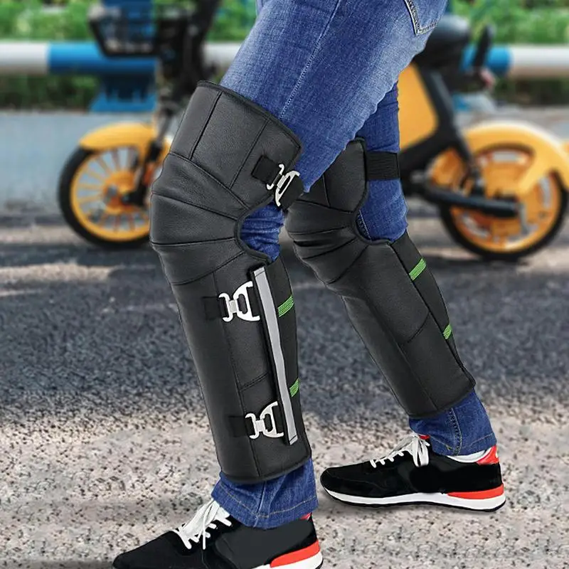 Motocross Knee Guards Motocross Racing Wool Knee Guards Pads Windproof Leg Gaiter Knee Brace Guards Leggings Covers For Outdoor