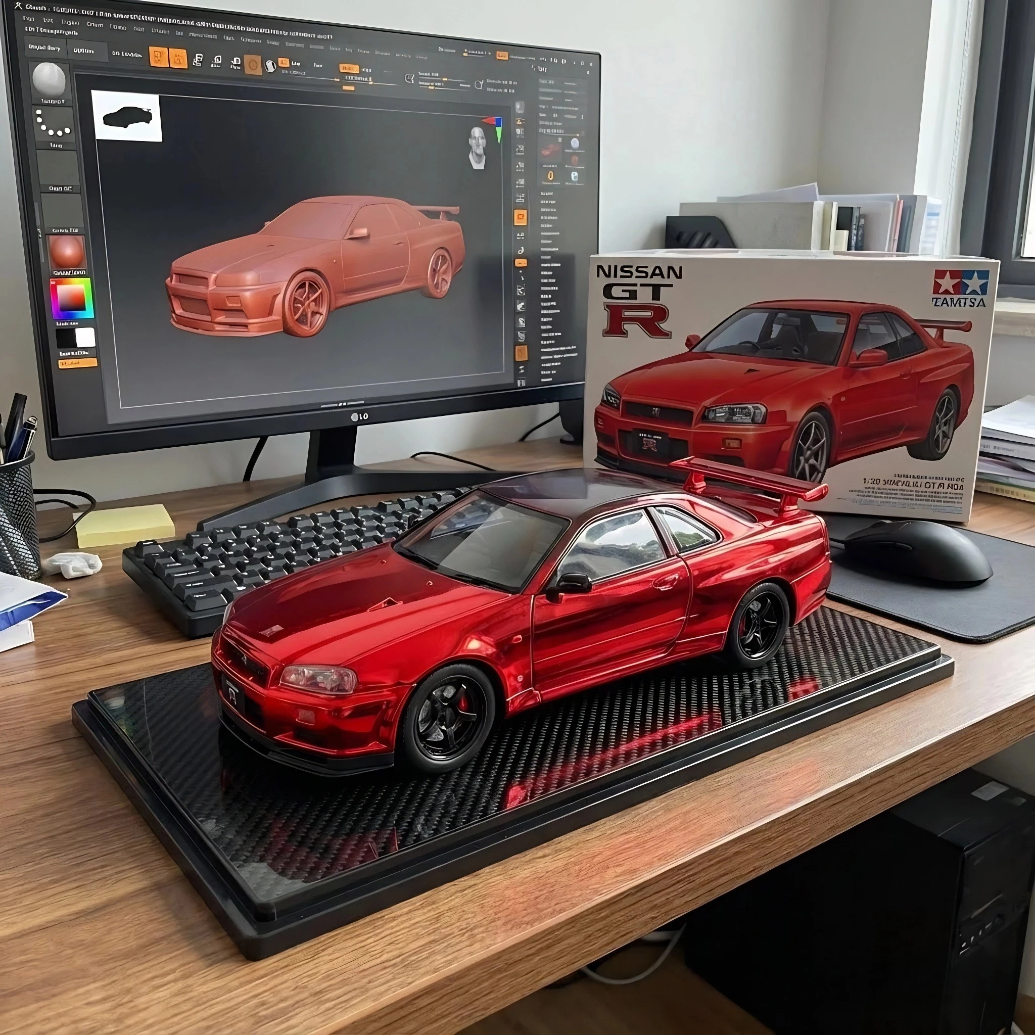 

1:24 Nissan GTR\ Skyline Supercar Alloy Metal Diecast Car Model Sound & Light Collection of Hobby Models Trendy Ornament Gift
