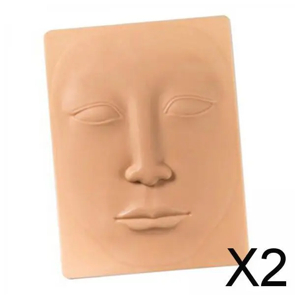 

2x Practice Skins Reusable with Flat Surface Facial Training