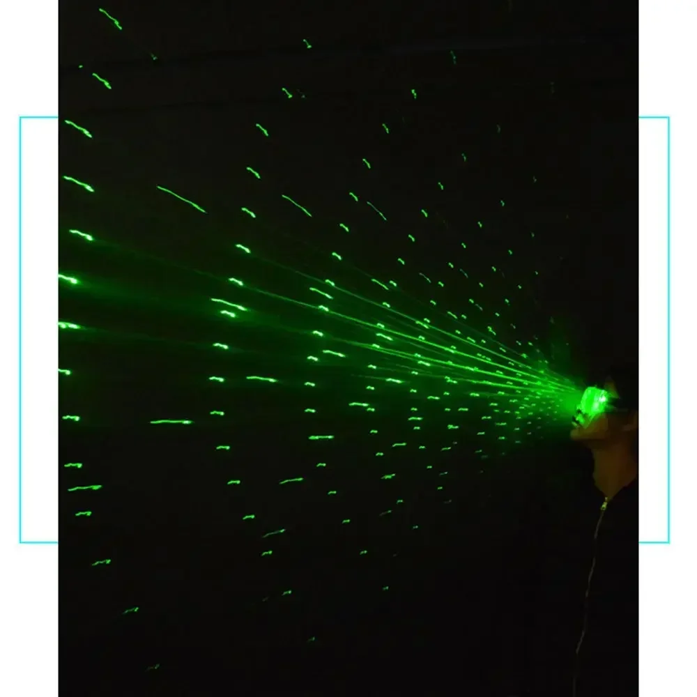 نظارات ليزر خضراء LED - مثالية لحفلات الكرنفال والحفلات التنكرية