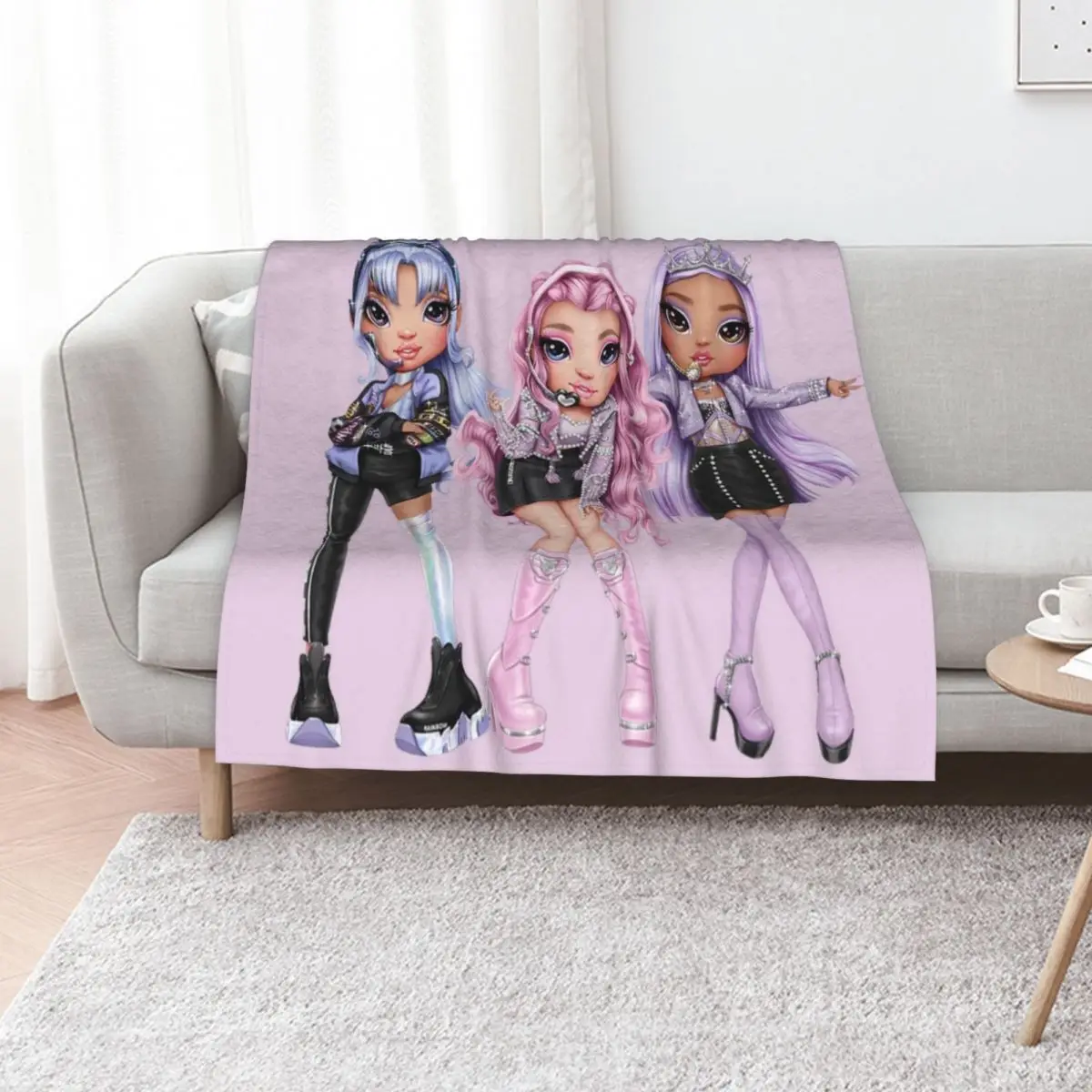 Rainbow High Seoul Select Royal Three Throw Blanket Large christmas gifts Winter beds bed plaid Retros Designers Blankets