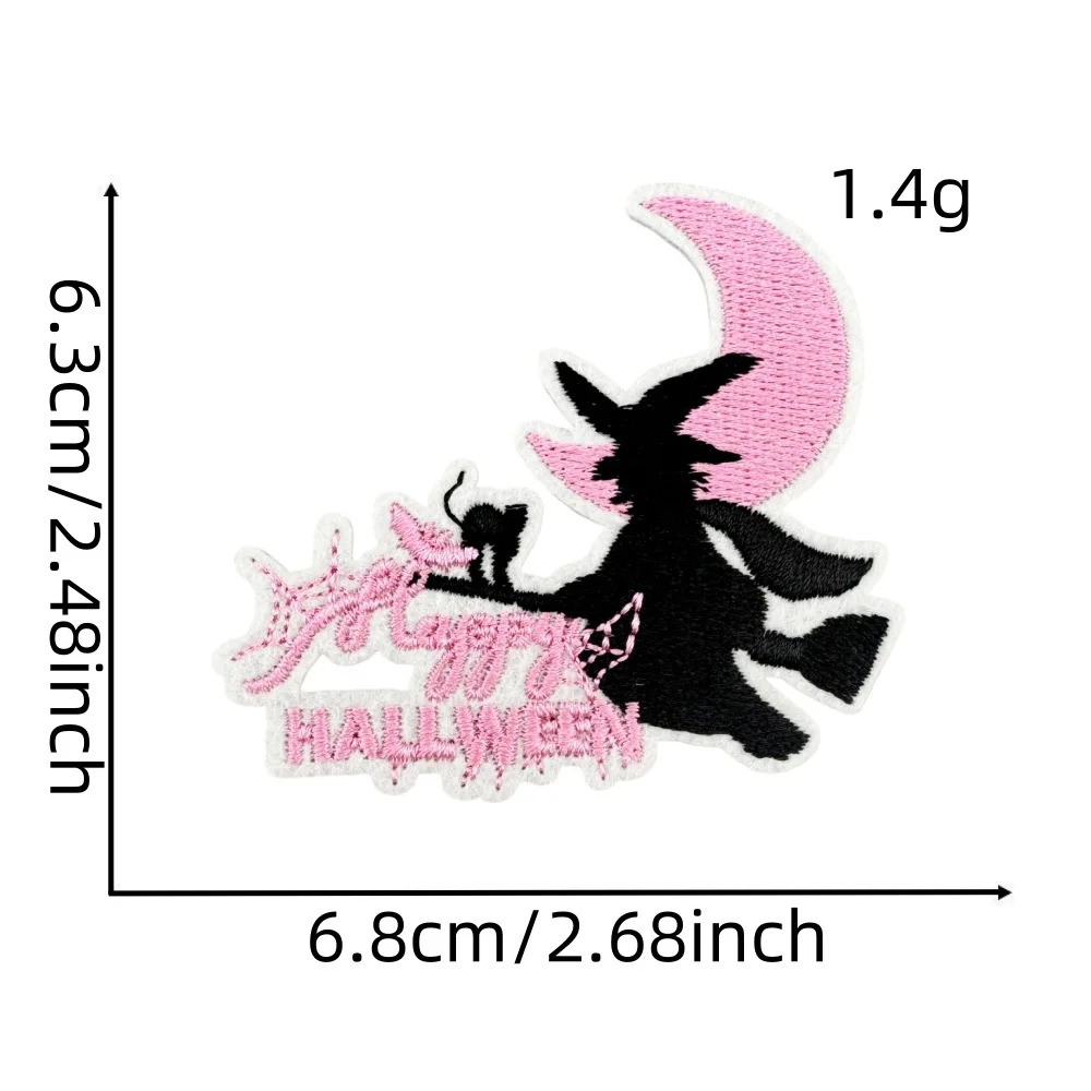 Halloween Iron-on Patch for Clothes Stickers Pumpkin Ghost Apple Devil Embroidery Backpack Jacket Horror Punk Patches Decorative