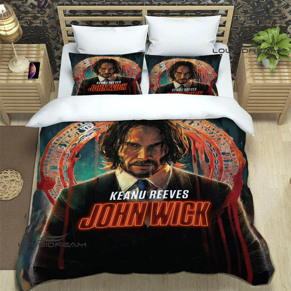 Movie John Wick printed Bedding Sets exquisite bed supplies set duvet cover bed comforter set bedding set luxury birthday gift