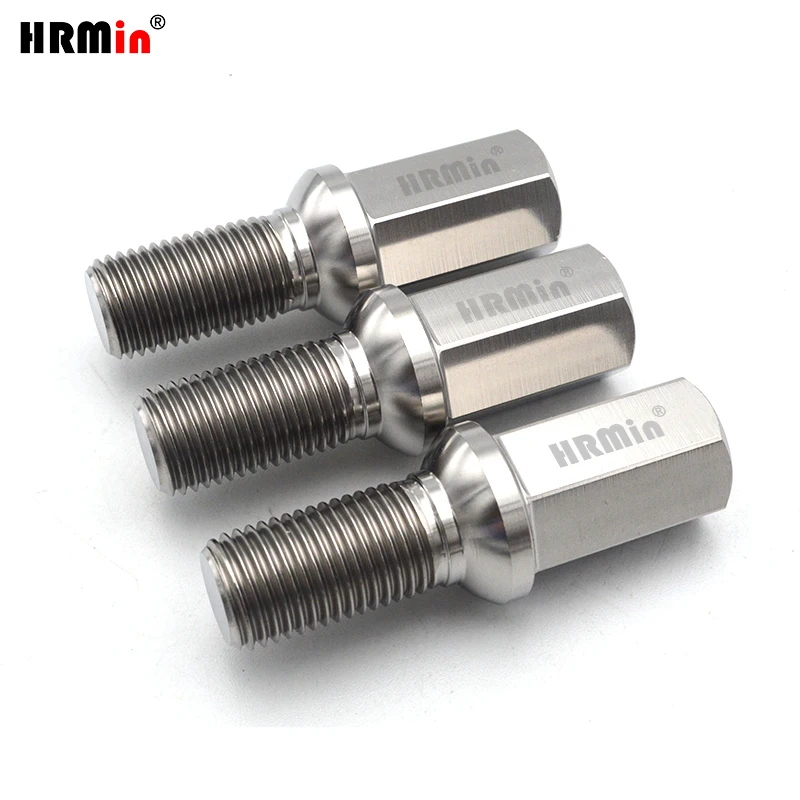 HRMin Gr5 titanium wielbout schroef M14x1.5x28-45mmBall zetel Lange kop Voor Benz Porsche VW AUDI Fabriek Auto Modificatie wiel