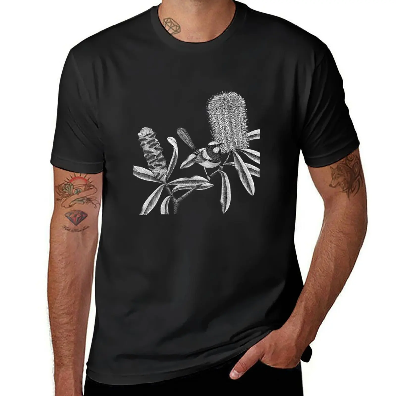 Fairywren and Banksia T-Shirt football t shirt Man t-shirt plus sizes mens graphic t-shirts pack