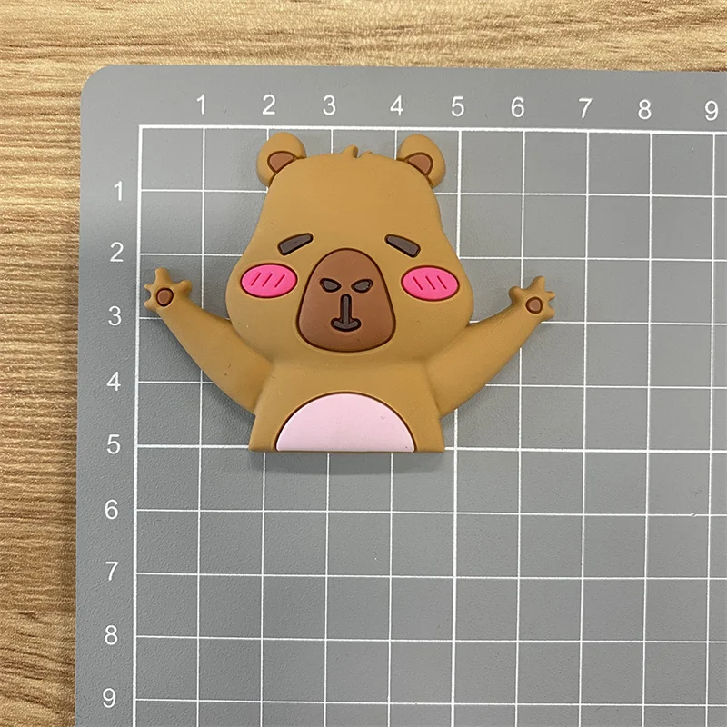 10 قطع جديدة من سلسلة أحذية كابيبارا على شكل حيوانات كرتونية ​ لإكسسوارات الأحذية الساحرة لتزيين الأحذية الكلاسيكية وهدايا الأطفال