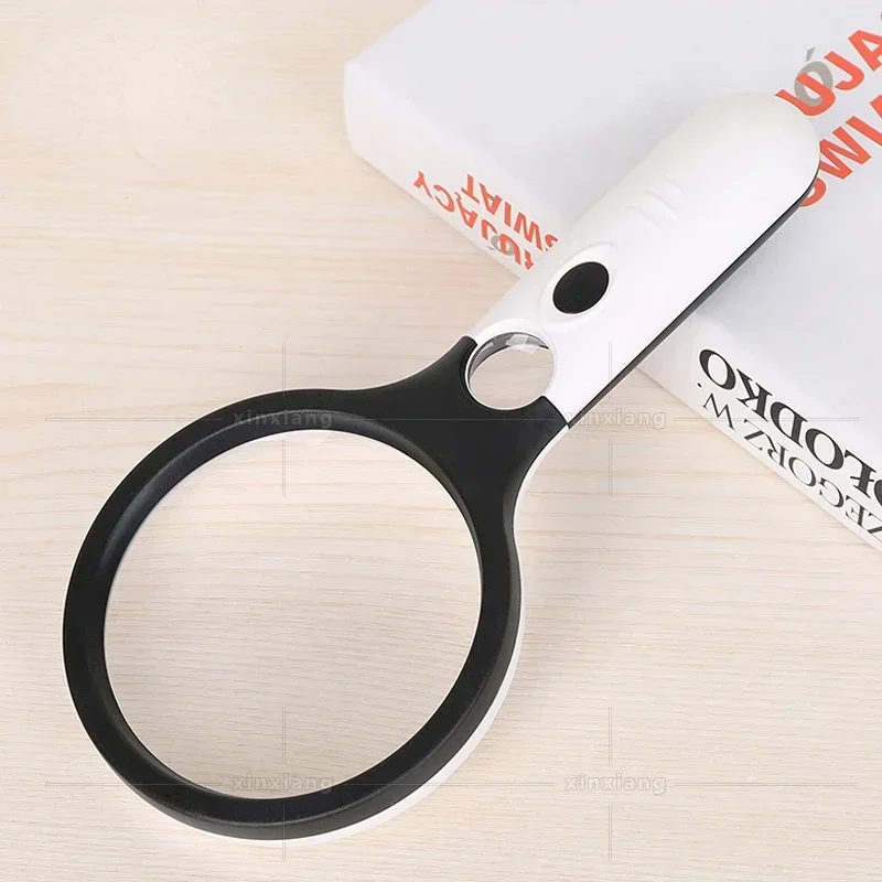 Mini Pocket Handheld Microscope, Reading Jewelry Loupe, 4 LED Lights Handheld Magnifiers, 4X 30X Magnifying Glass Lens