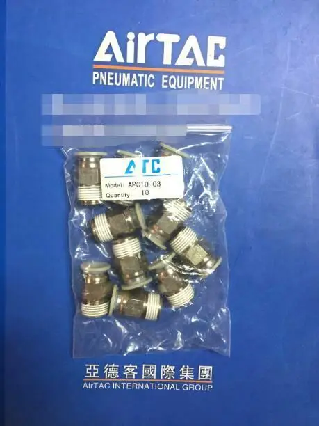 

10pcs/1Bag New AirTAC APC10-03 APC1003 Fittings