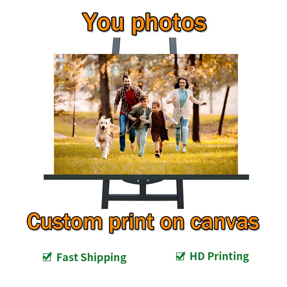 Dropshipping Custom Spray Printing on Canvas Painting Personalized Photo Print Posters Artwork Gift for Home Decoration Pictures