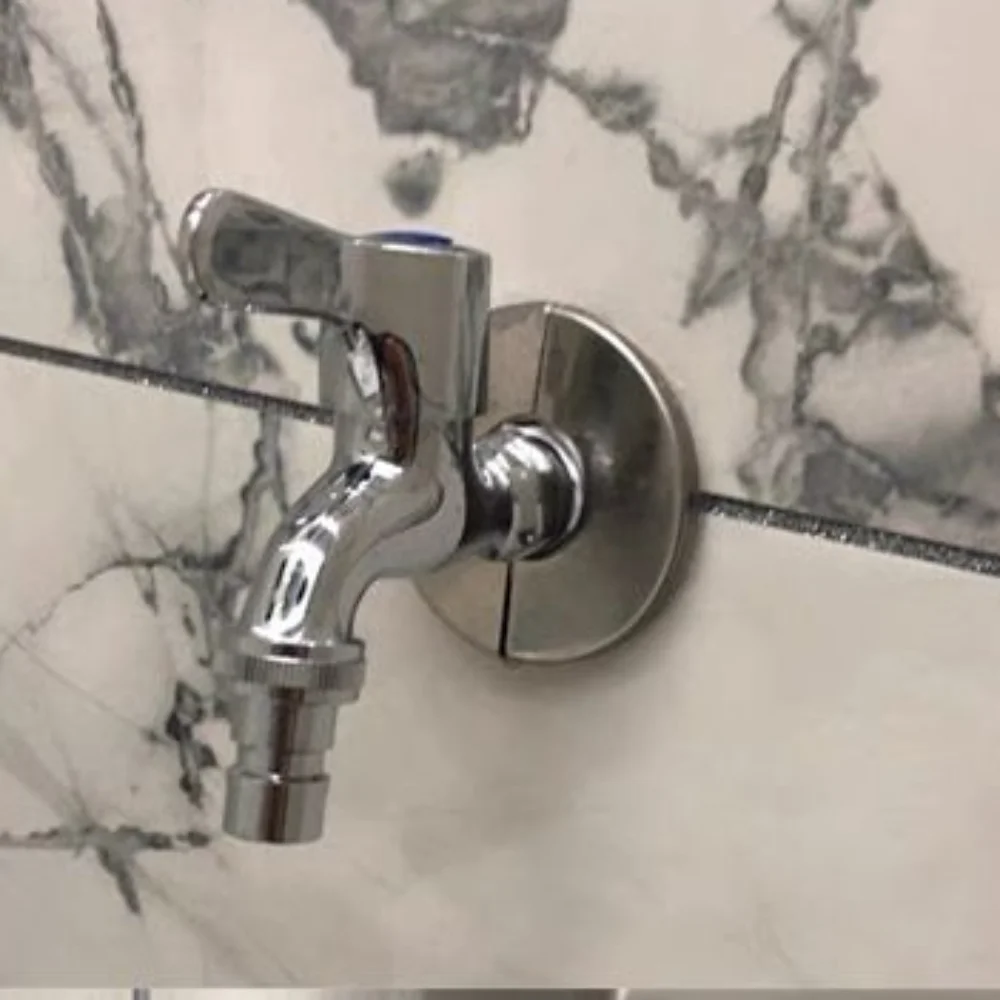 Útil cubierta de brida de pared, cubierta decorativa cromada para grifo, accesorios para grifo, decoración de grifo, cubiertas de pared de tubo