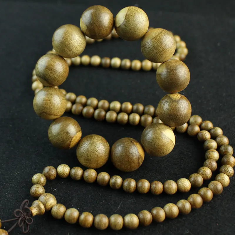 Agarwood 2.0, 108 Beads from Kalimantan, Indonesia, Unisex Couple's Decorative Bracelet