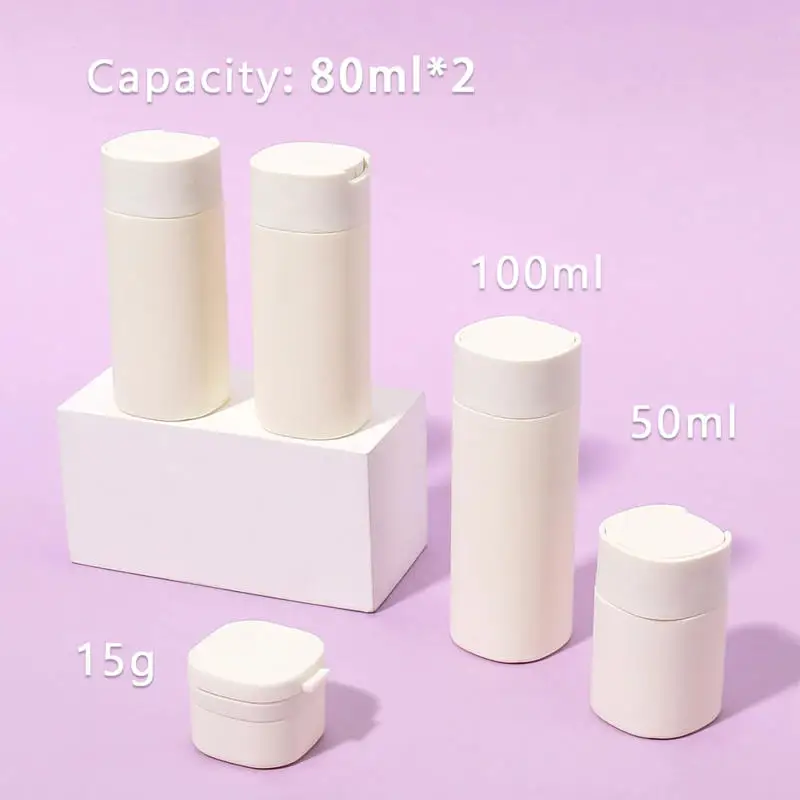 5 stks Meerdere Kleuren Draagbare Soft Touch Crème Reizen Dispenser Flessen Set Lotion Cleanser Shampoo Flessen Make Organizer