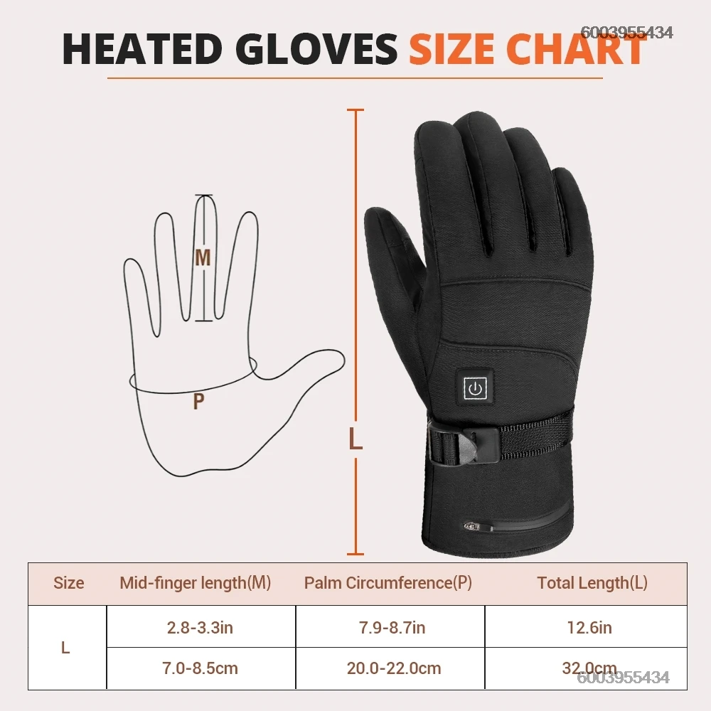 Moto Heated Gloves 8500mah Rechargeable Self Heating Gloves Outdoor Windproof Electric Heating Skiing Gloves Men view 6