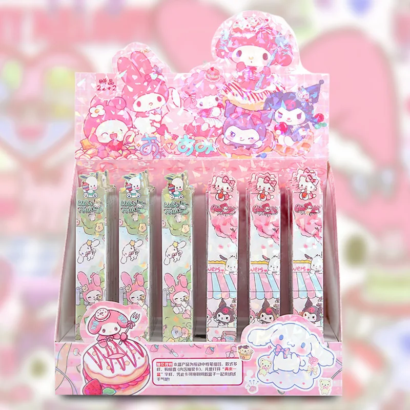 

24pcs/ лот Sanrio Kuromi мелодия Pochacco пресса гель Пен мило 0,5 мм черные чернила подпись ручки рекламные подарки офис школьные принадлежности