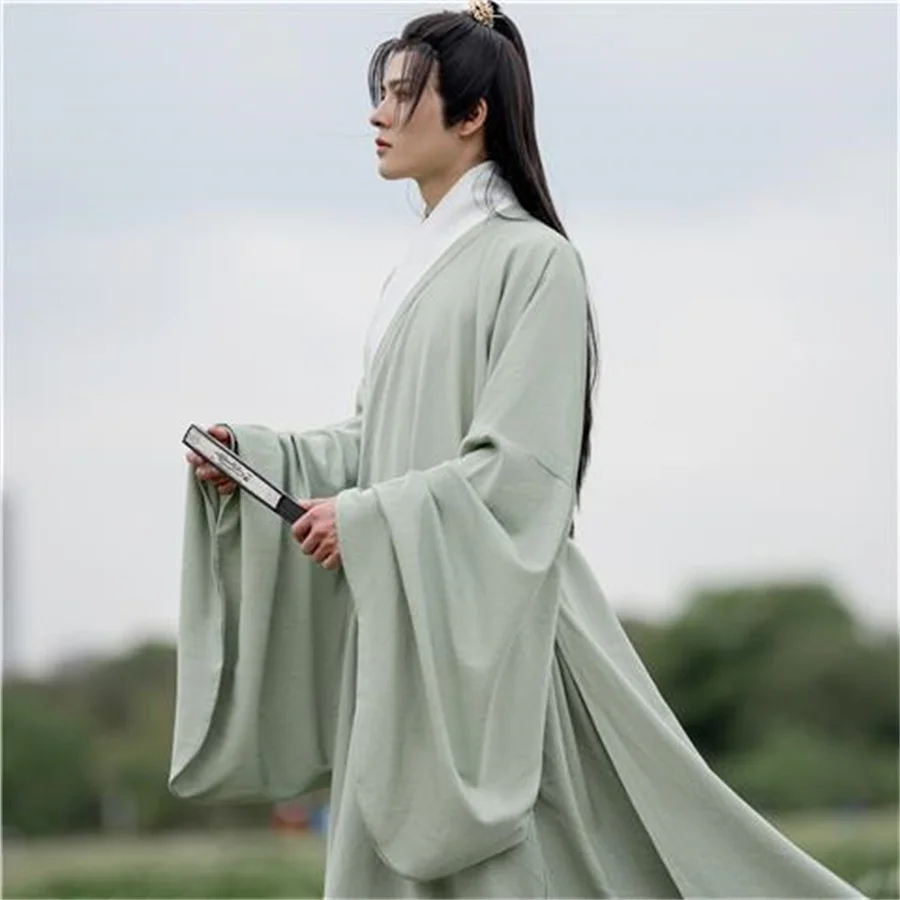 Chinese Ming Dynasty Robe National Hanfu Black Gold Ancient China Costume Hanfu Men Clothing Traditional Robe Stage Cosplay