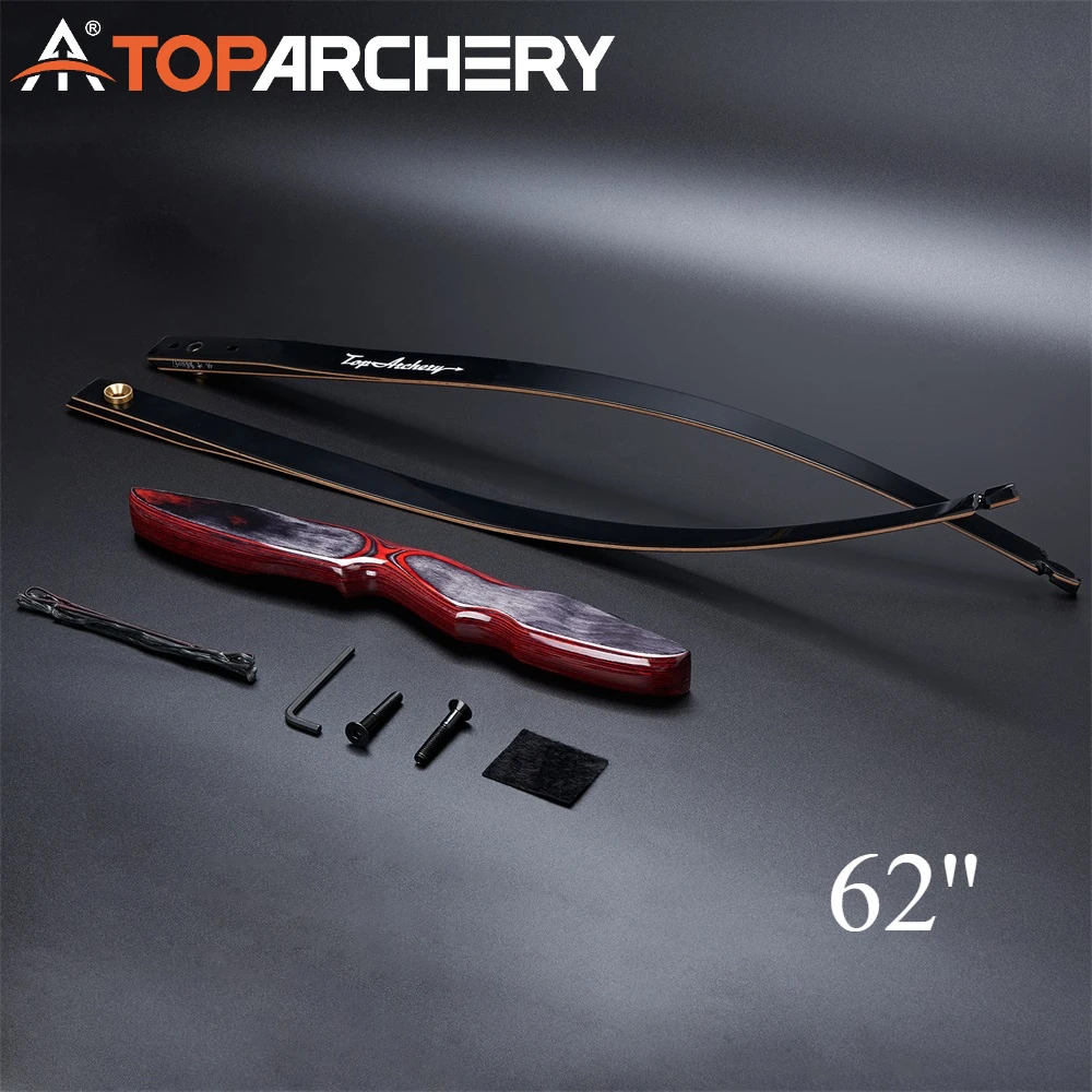 

62'' 25-50lbs Tack-down Long Bow for Right Hand Wooden Laminated Recurve Bow for Adult Outdoor Shooting Practice