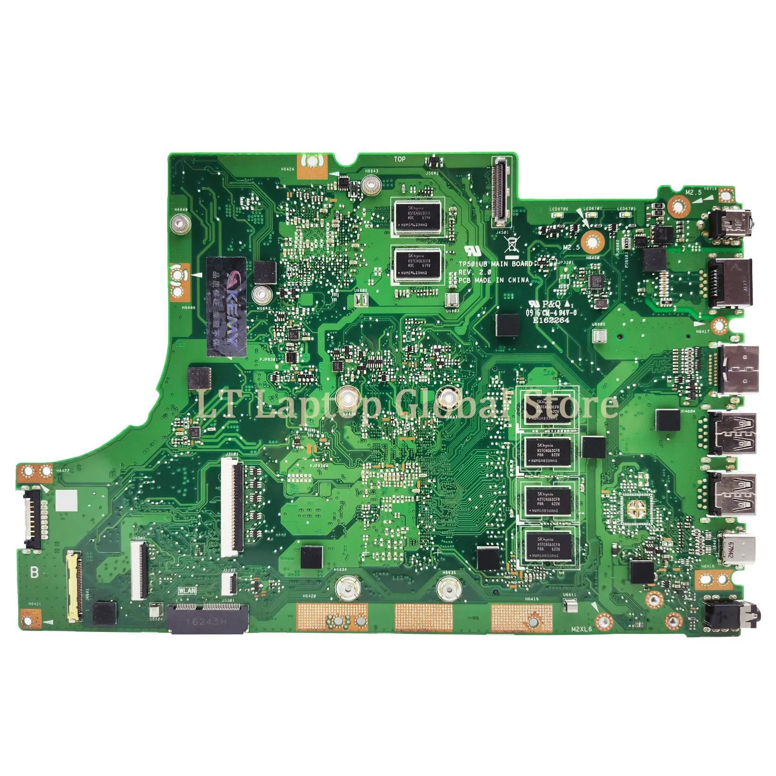 Imagem -03 - Placa-mãe Portátil para Asus Vivobook Mainboard i3 i5 i7 Tp501ub Tp501u Tp501ua Tp501uj Tp501uq i5 i7 4gb de Ram Uma Gt940m