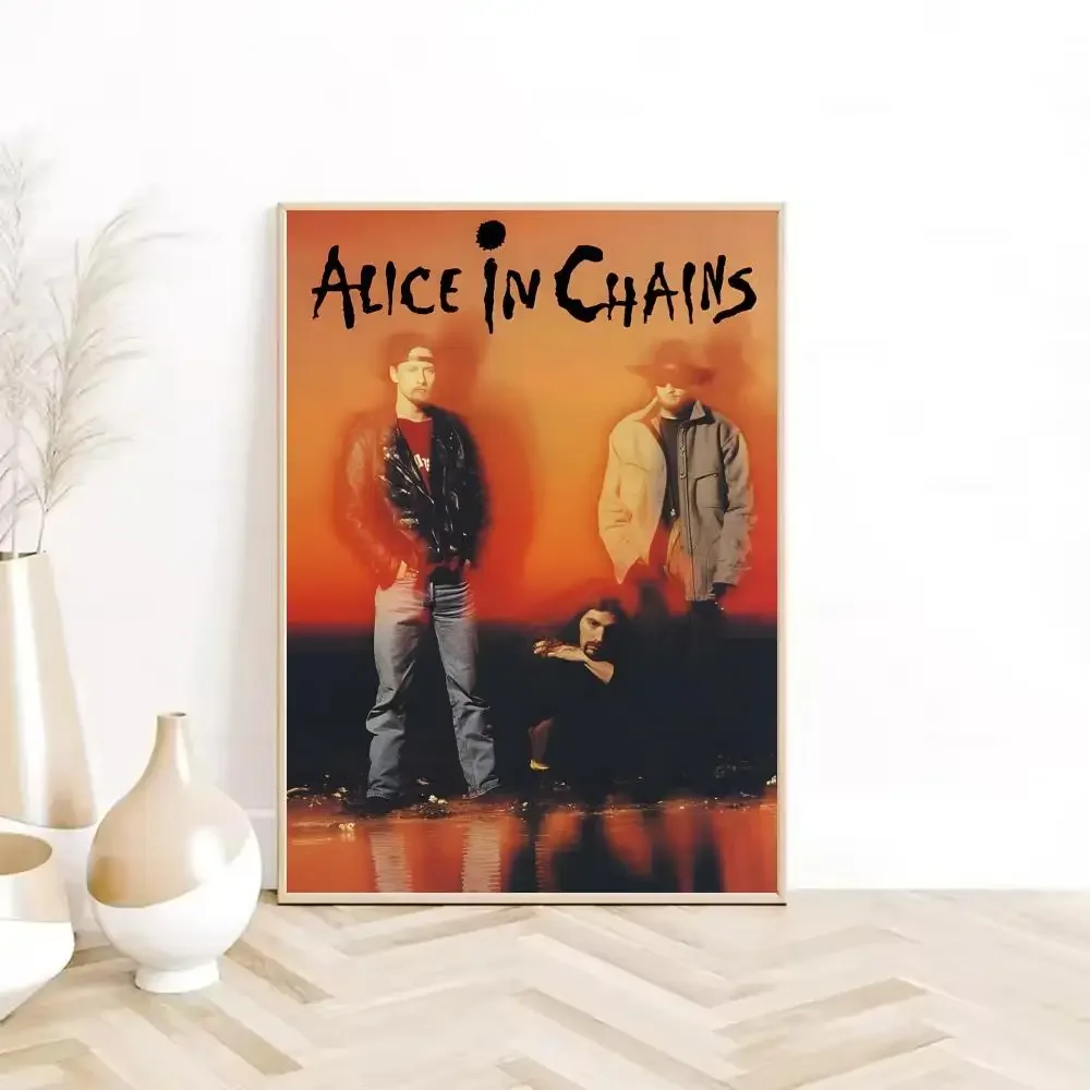 Band A-Alice In Chains Poster Self-adhesive Art Waterproof Paper Sticker Coffee House Wall Decor view 6
