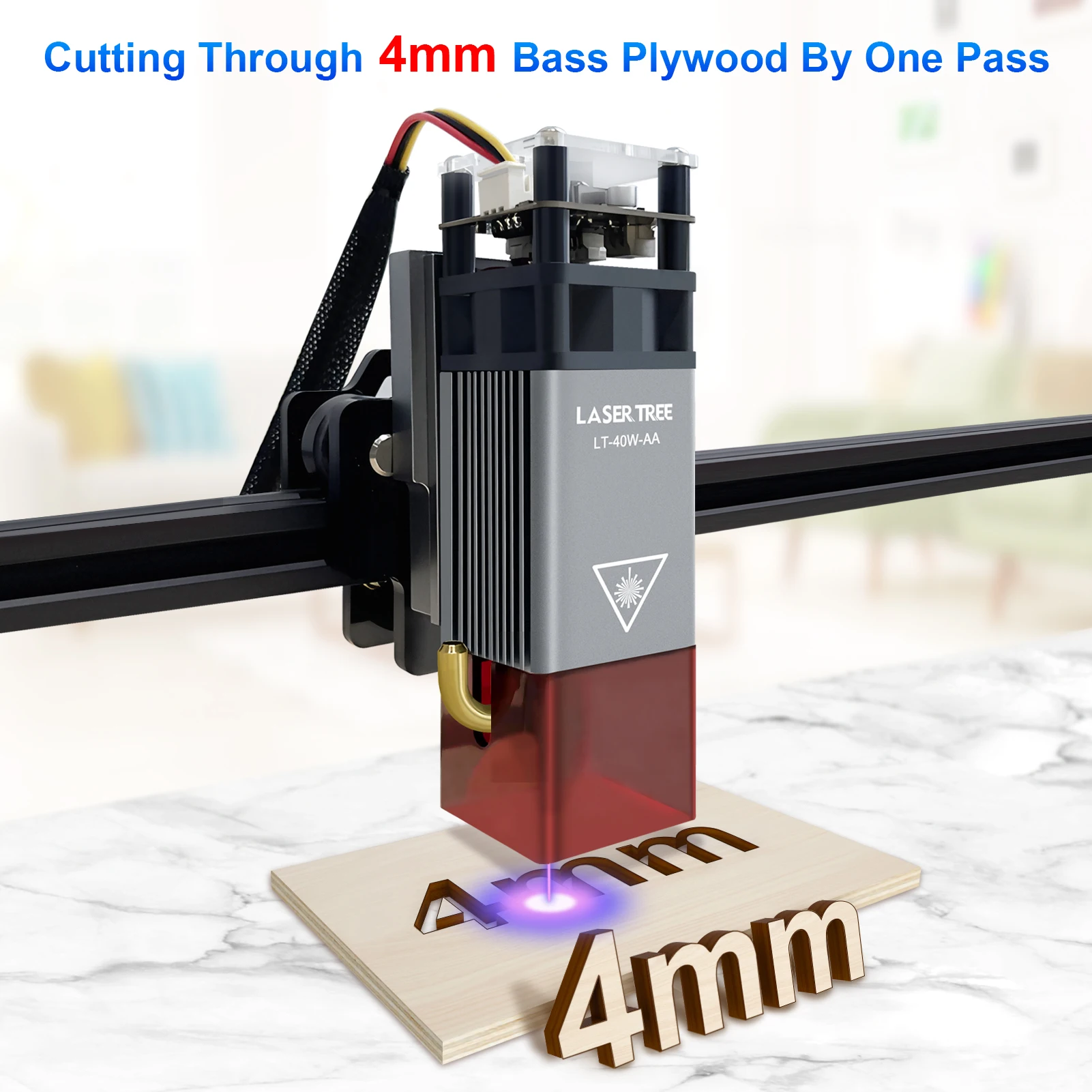 LASERBAUM 5W 10W 20W Optical Power Air Assist Laserkopf Blaulicht TTL-Modul für CNC-Lasergravierer Schneiden von Holzbearbeitungswerkzeugen