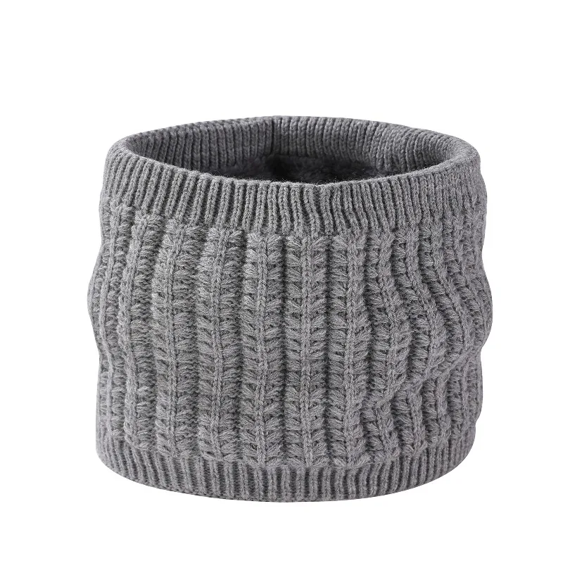 Thickened Scarf Men Women Velvet Winter Warm Neck Cover Fashion Versatile Knitted Scarf Soft Fleece Outdoor Wear