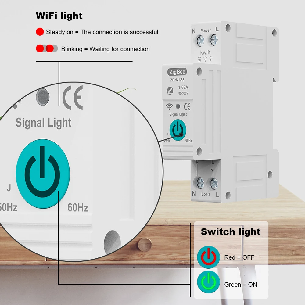 TUYA ZigBee interruttore automatico intelligente telecomando interruttore di controllo vocale homephone wireless APP Connect Circuit Breaker