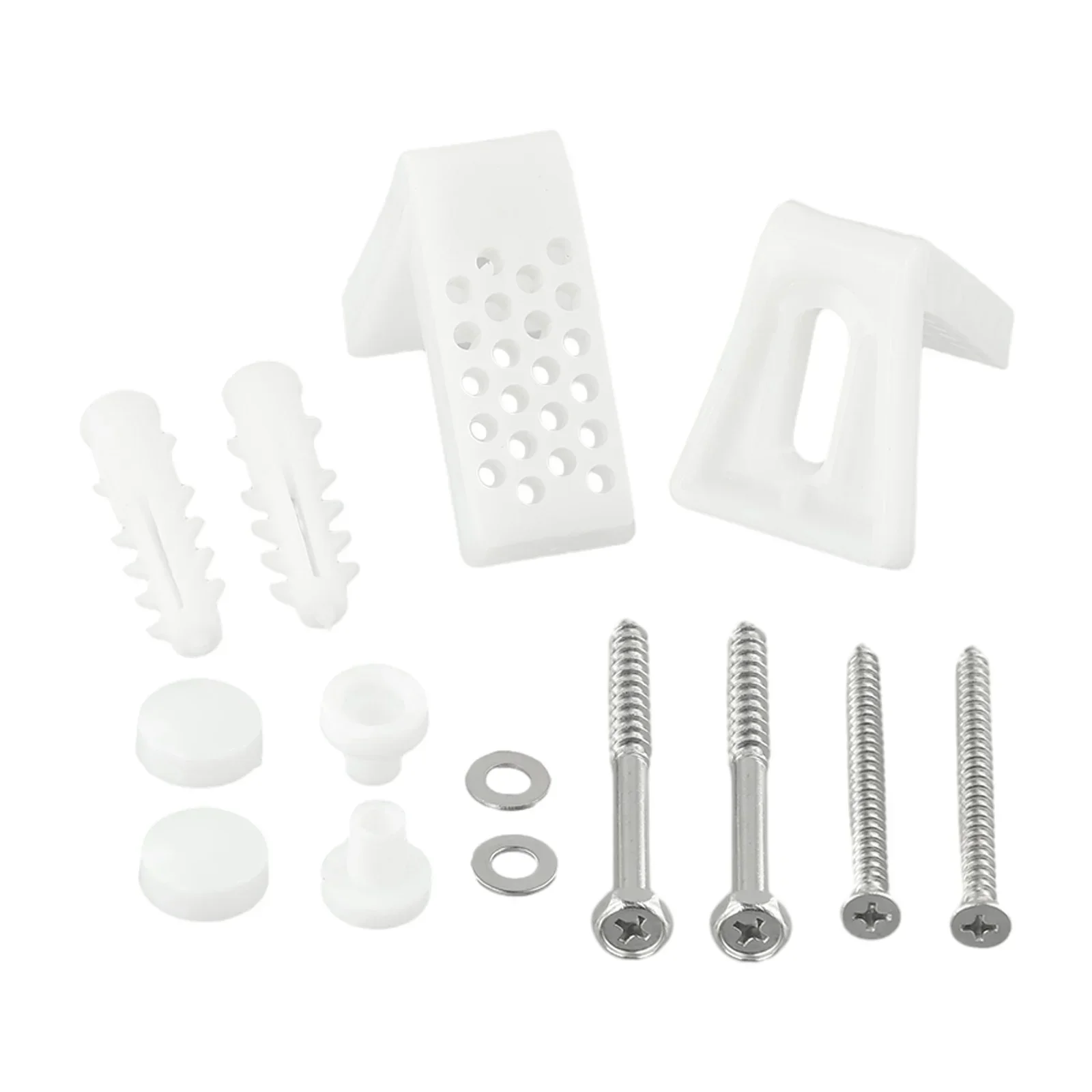 Bathroom Toilet Screws Fixing Kit Bolts Angled Fixing Kit Bolts Floor Pan Mounting Screws Parts Replacement Silver
