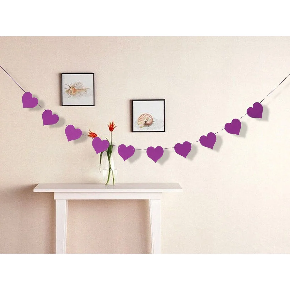 

Wedding Party Home Decoration Rose Red Felt Heart Garland Banner 11cm 9cm 01cm Vintage Banners Christmas Baby Room Nursery Decor