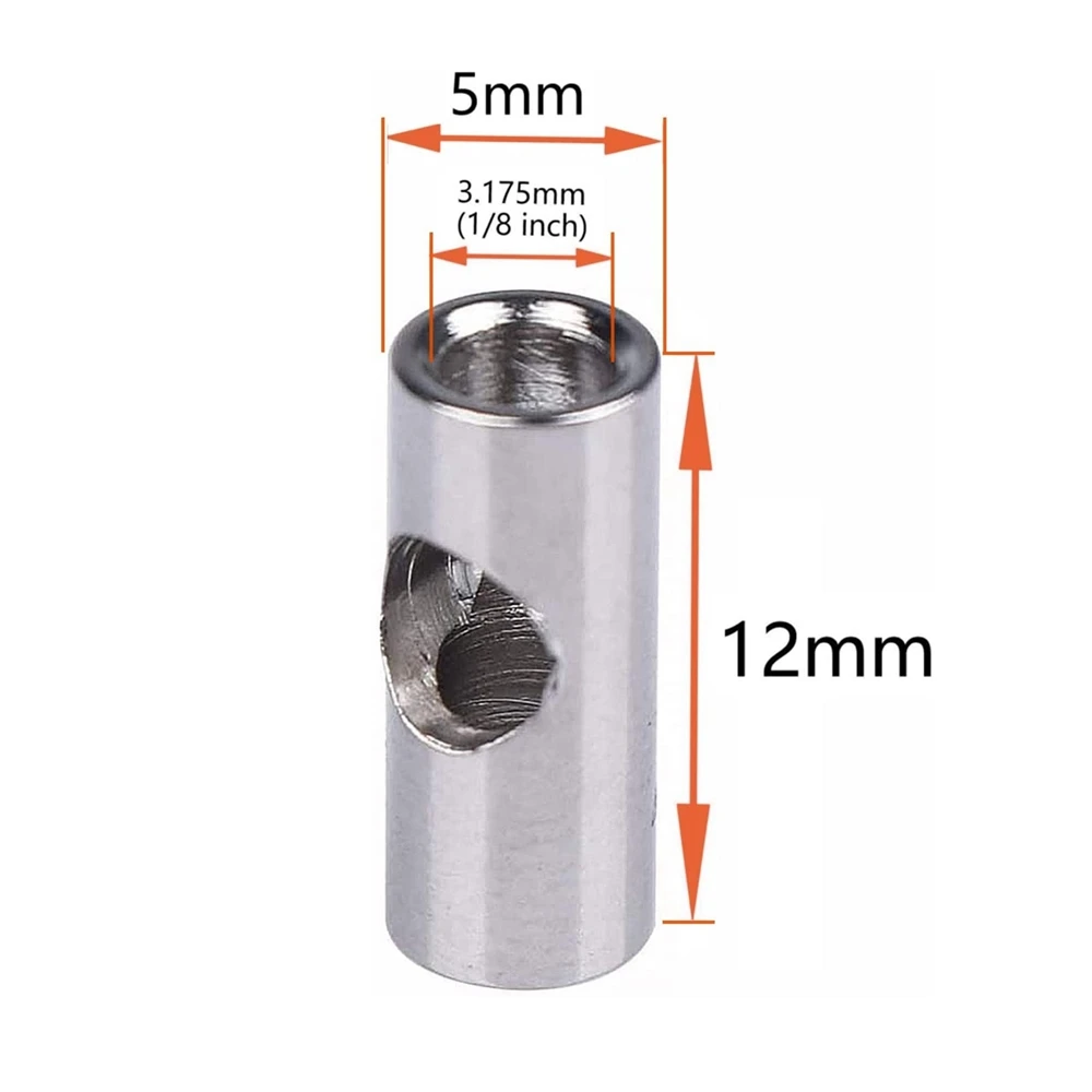 ラジコン車両用モーターシャフトアダプタースリーブ,3.17mm〜5mm,変換シャフト,ボートプレーン,3650, 550, 540モーター,3個