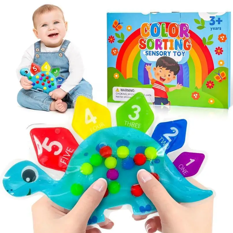 Dinosaur Sensory Toys For Toddlers Color Sorting Fidget Toys Fine Motor Skills Game Easter Gifts For Kids