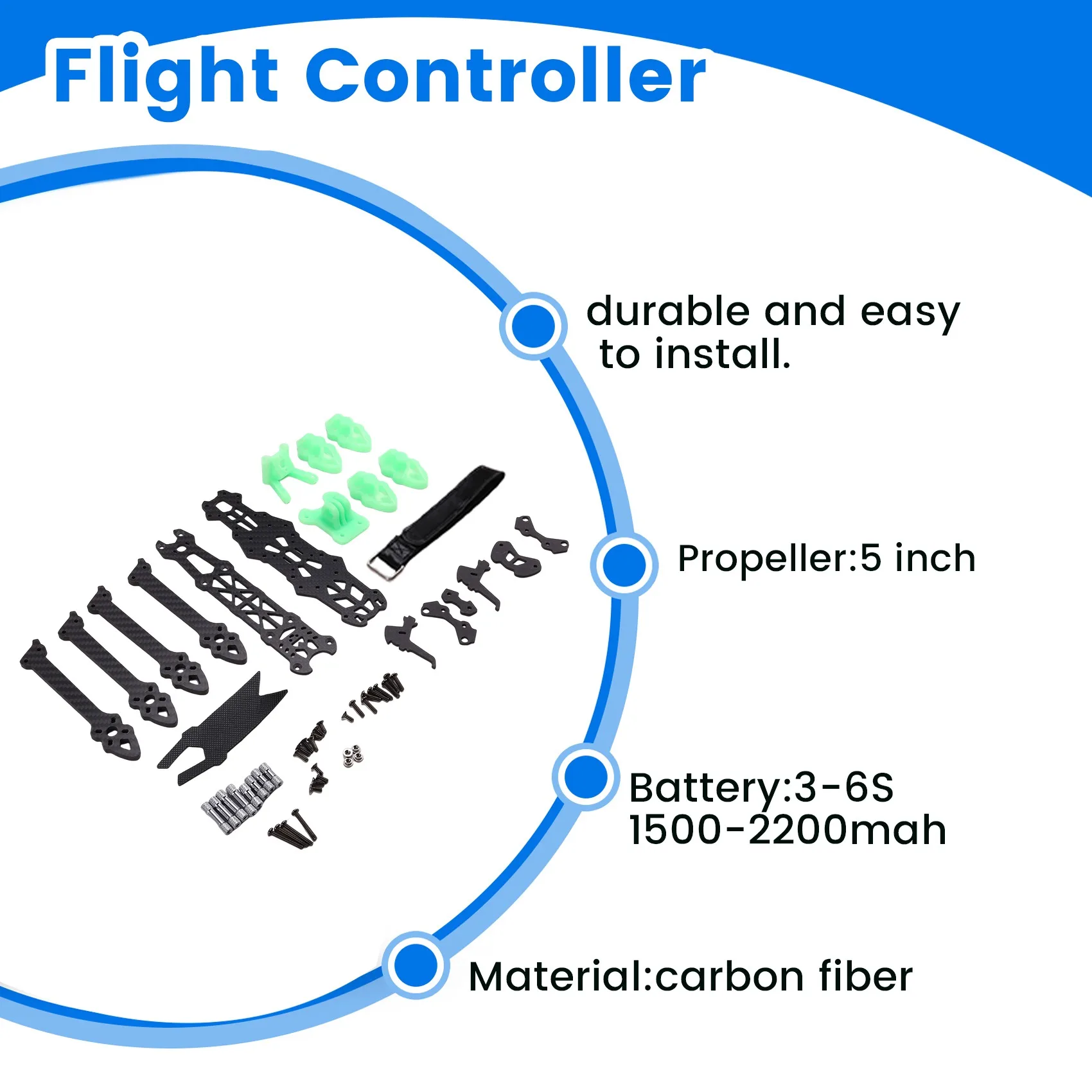 ABKI-MARK4-HD Mark 4 HD 5 дюймов 240 мм комплект рамы FPV из углеродного волокна с кронштейном 5 мм для O3 FPV Racing Drone Quadcopter Freestyle
