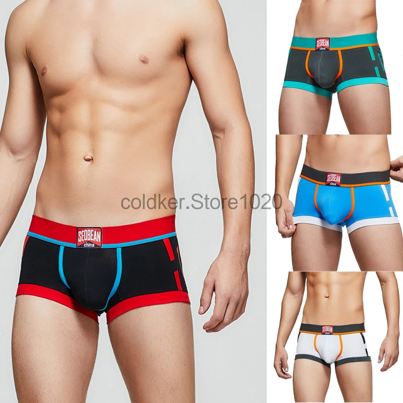 

2024 New Men's Fashion Boxers Briefs Cotton Underwear Men Panties Sexy Stripe Boxer Shorts Casual Low-Rise Boxer For Man