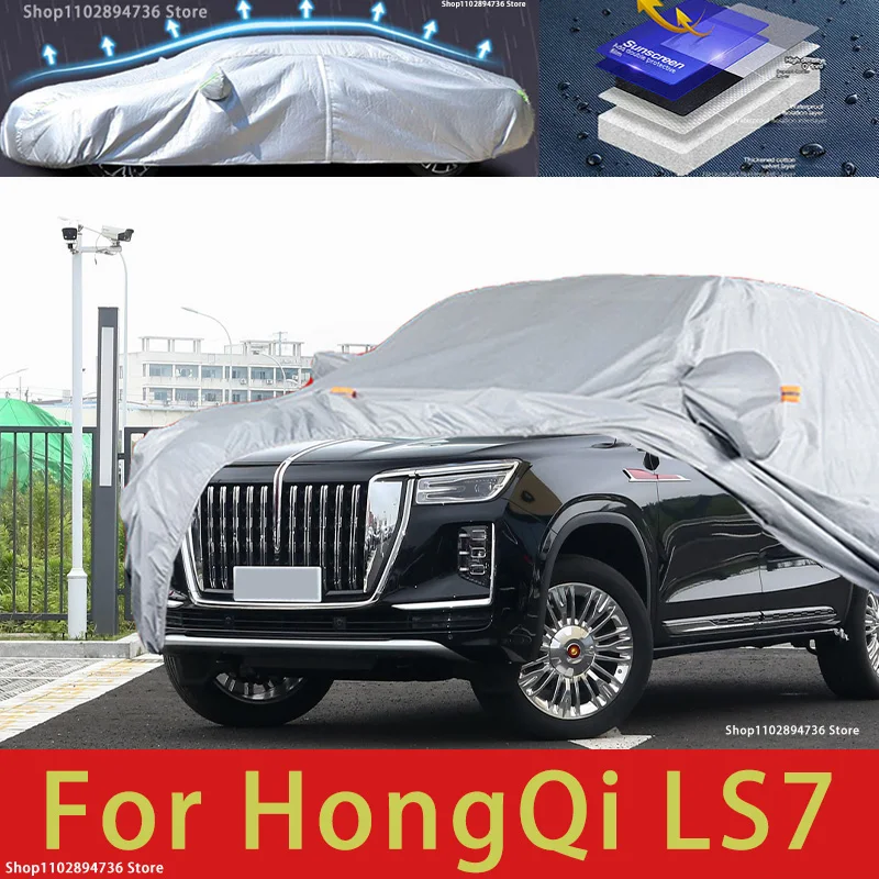 

For Red Flag LS7 Outdoor Protection Full Car Covers Snow Cover Sunshade Waterproof Dustproof Exterior Car accessories