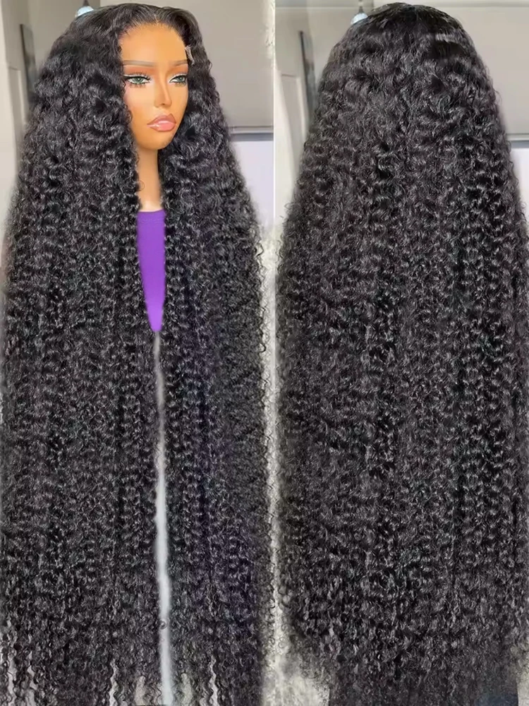 300% عالية الكثافة فضفاض موجة عميقة 40 46 بوصة 13x4 13x6 HD الدانتيل الباروكات الأمامية شعر الإنسان البرازيلي مجعد الدانتيل شعر مستعار أمامي للنساء