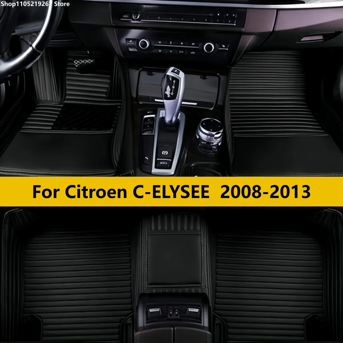 

Car Floor Mats For Citroen C-ELYSEE 2008 2009 2010 2011 2012 2013 Auto Accessories Carpet Pads Full Set Leather Matts