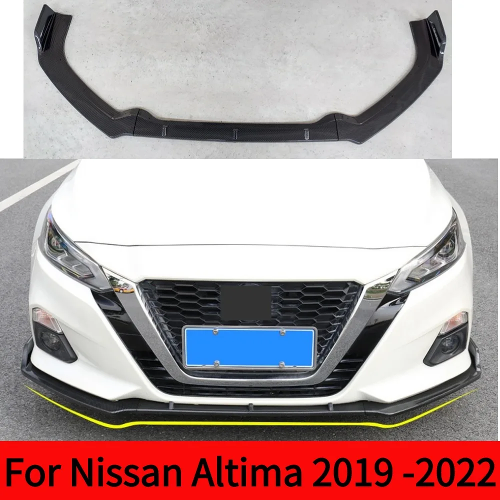 

HTTYYX Gloss Black Car Front Bumper Splitter Lip Diffuser Body Kit Spoiler Guard For Nissan Altima 2019 2020 2021 2022