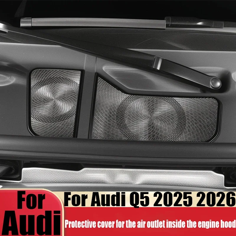 Engine hood air outlet protection net stainless steel car interior decoration modification parts For Audi Q5 GU 2026