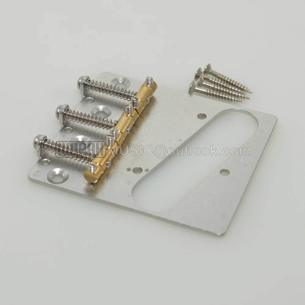 TLcaster Guitar Bridge Open Bridge with Brass Saddle fo Electric Guitar Bridge Replacement