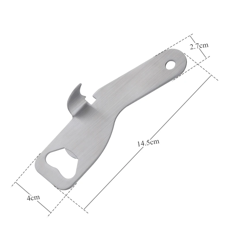 1Pc Beer Bottle Opener Stainless Steel Multi-function Kitchen Can Opener Soda Cap Wine Kitchen Accessories Restaurant Tools