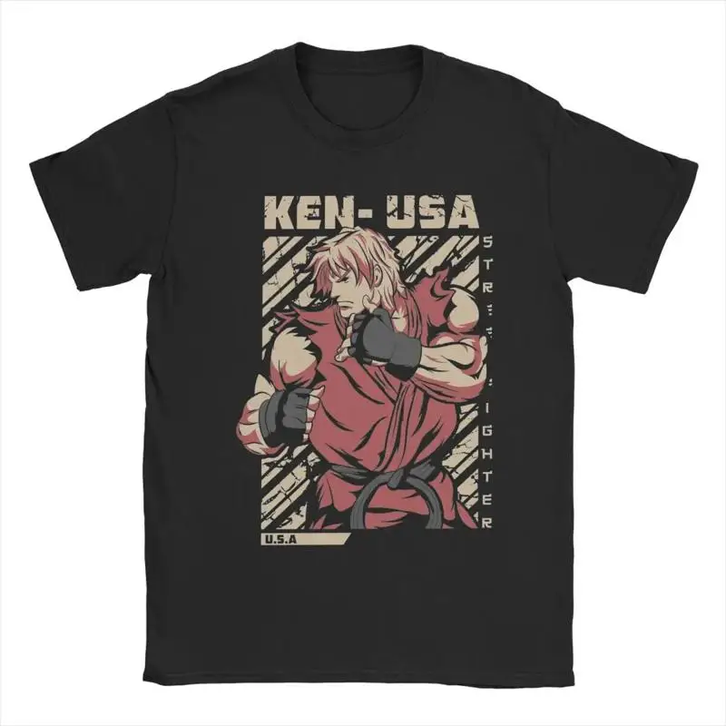 Men T Shirt Ken Masters Streets Fighters Humor 100 Cotton
