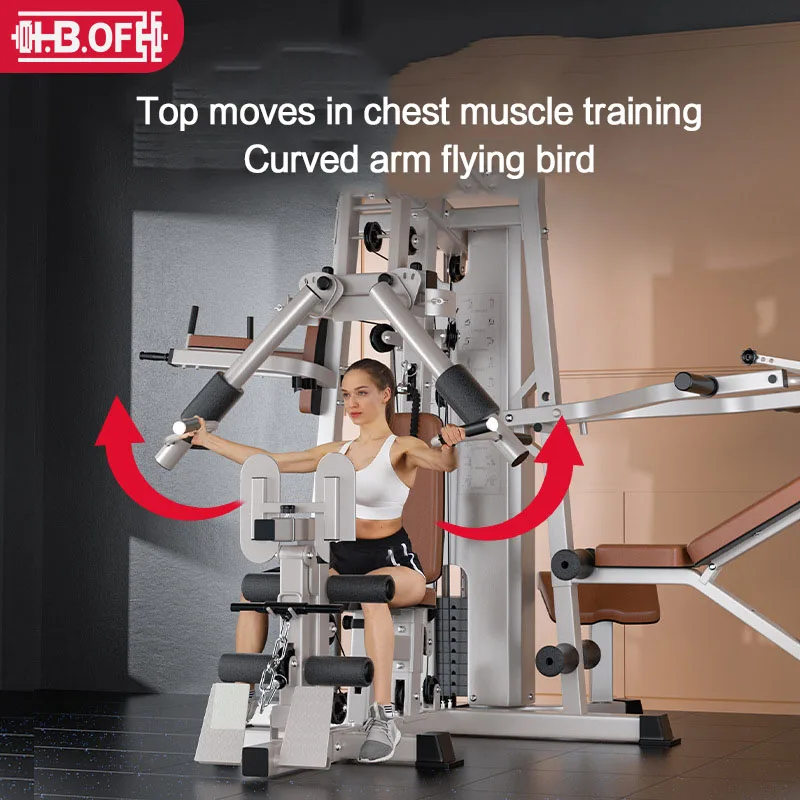 Comprehensive Training Device For Home Use, With Three People Standing And Pedaling In One Multifunctional Unit
