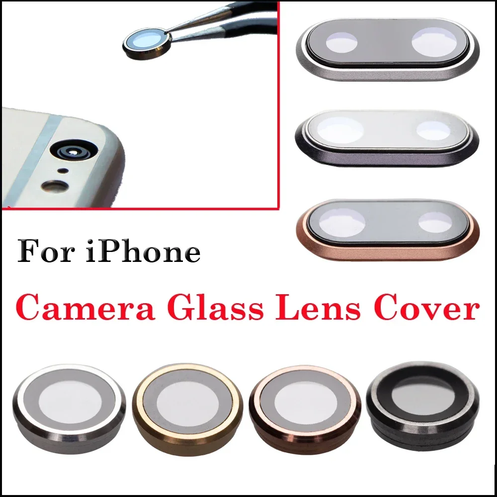 1Pcs New Brand Rear Back Camera Glass Lens Ring Bezel Cover With Frame Holder For iPhone 6 6S 7 8 plus X XR XS MAX