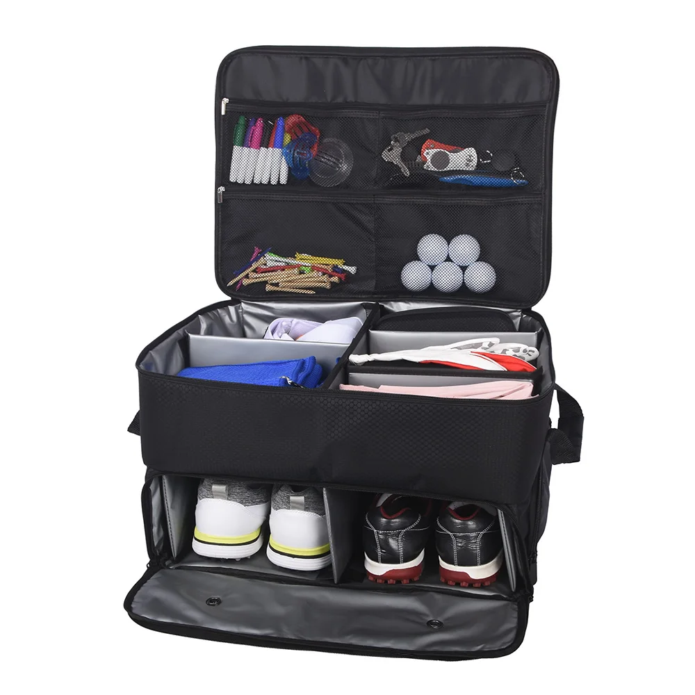 Golf Trunk Organizer Waterproof Car Golf Shoes Bag With Large Golf Storage Box For Shoes Balls Tees Clothes Gloves Accessories - view 5