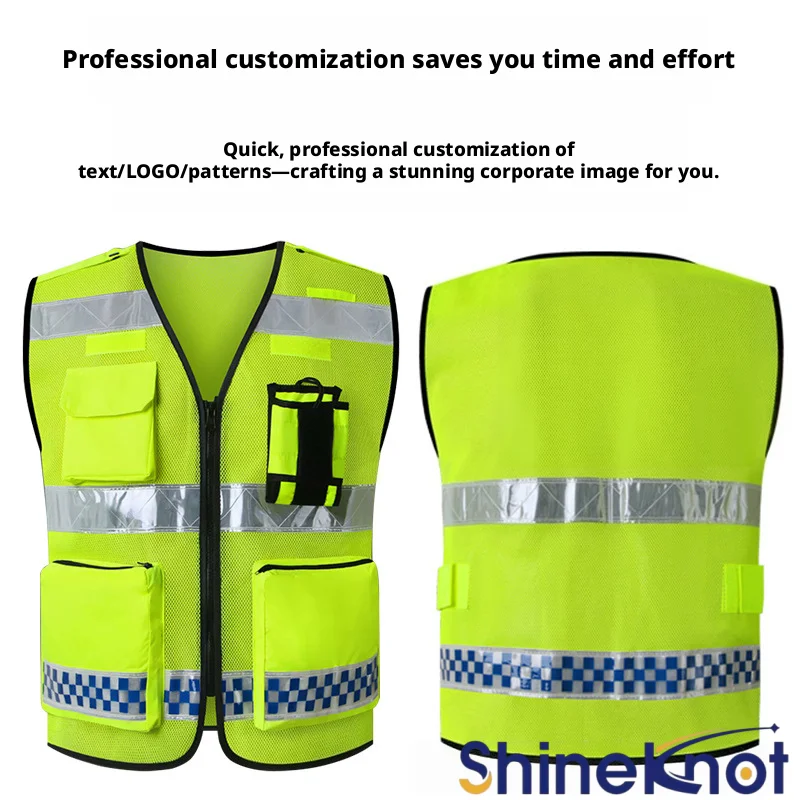 SHINEKNOT Warning Clothing Easy To Dry Reflective Vest For Traffic Construction Site Security High Gloss Reflective Vest