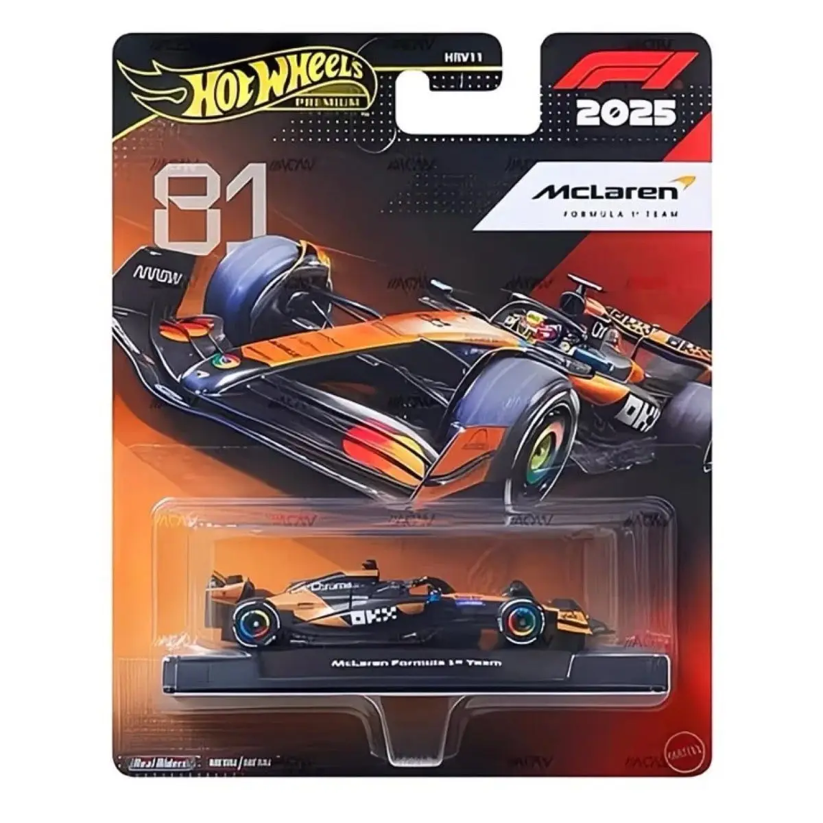 Hot Wheels Original Premium Gold Label Hrv11 1/64 F1 Diecast Model Auto Formule Racing Team Livery Collectible Vehicle Model Gift
