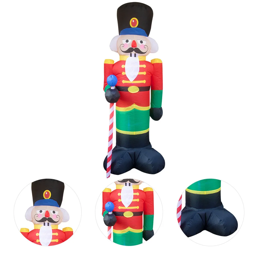 

1 Set Inflatable Santa Claus Huge Glowing Christmas Yard Decoration Weatherproof Durable Polyester Xmas Inflatables Outdoor Home