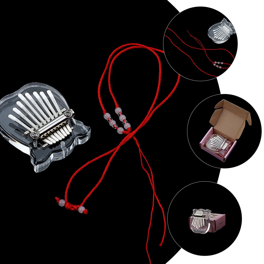 

Musical Instruments Acrylic Kalynba Mini Kalimba Thumb Piano Clear Finger Transparent