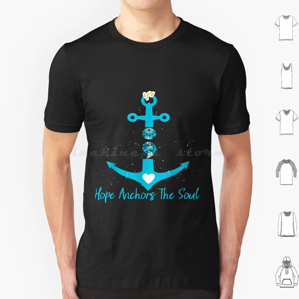 Mental Health Awareness Hope Anchors The Soul Semicolon T Shirt Big Size 100% Cotton Mental Health Awareness Hope Anchors Soul