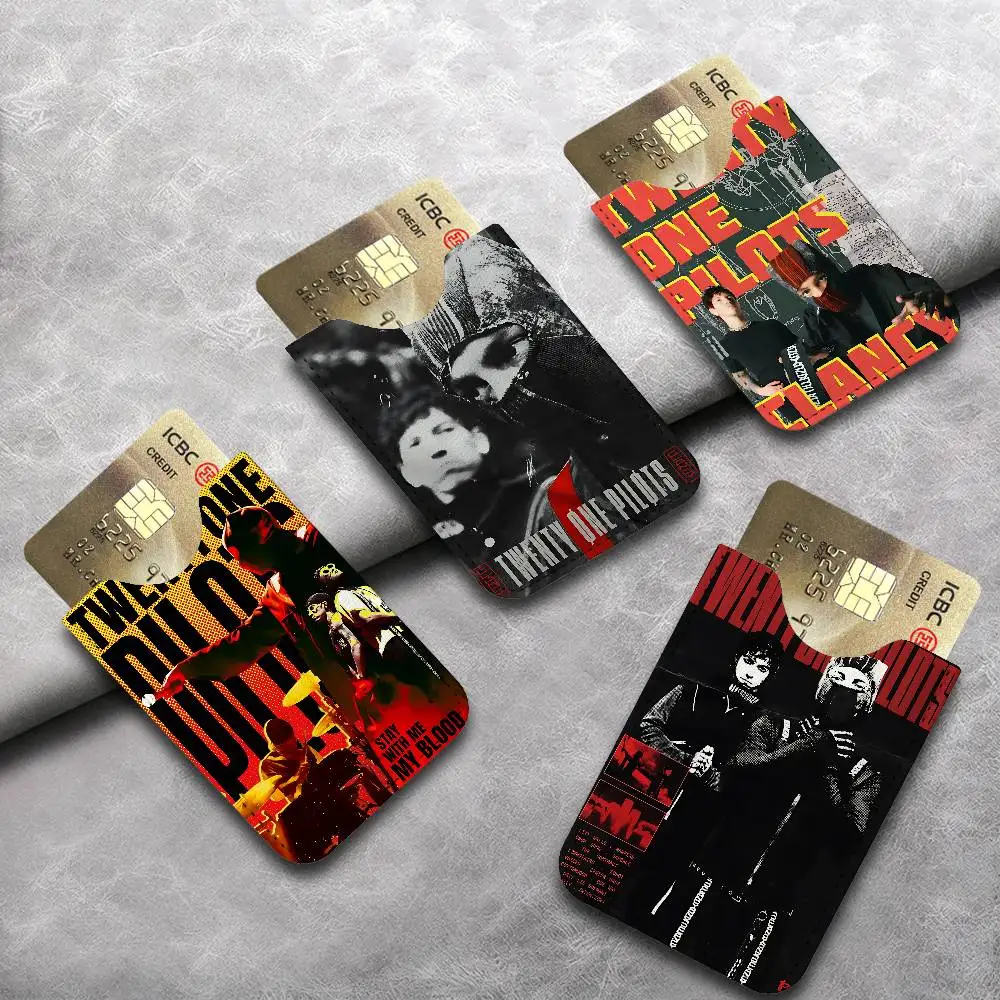 Twenty One Pilots PU Leather Cardholder Ultra Slim Credit ID Card Organizer Lightweight Business Card Holder
