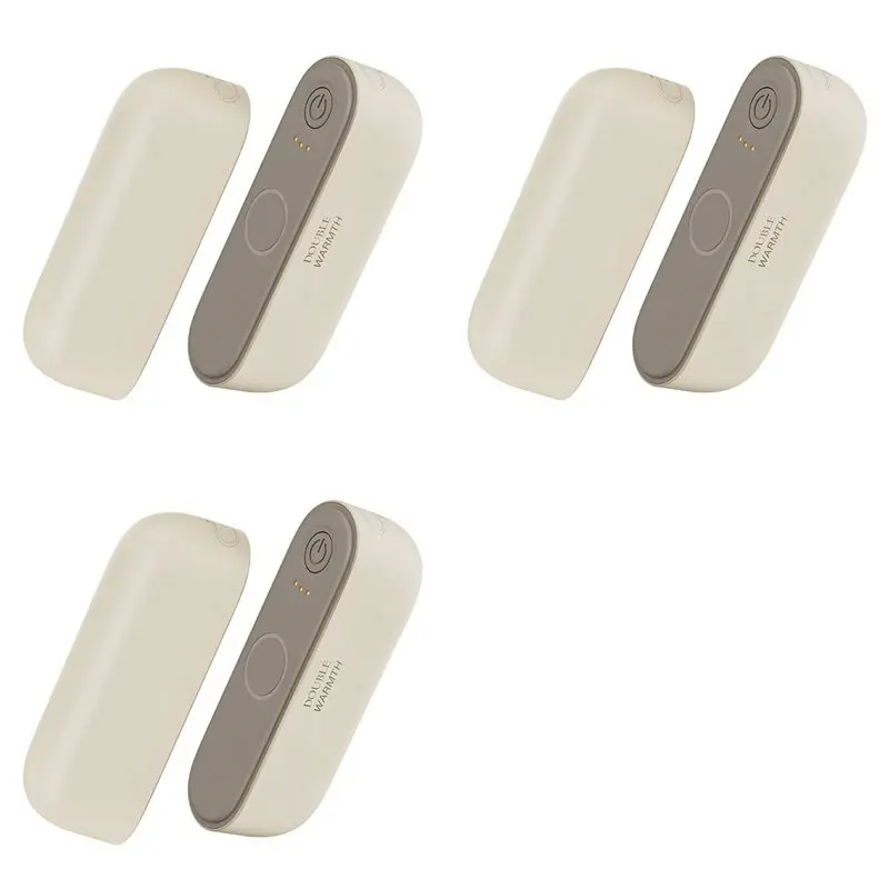 

3X 2 In 1 Magnetic Hand Warmer Mini Hand Warmer Heater Setting Split Pocket Heater Portable Hand Heater-ABQU